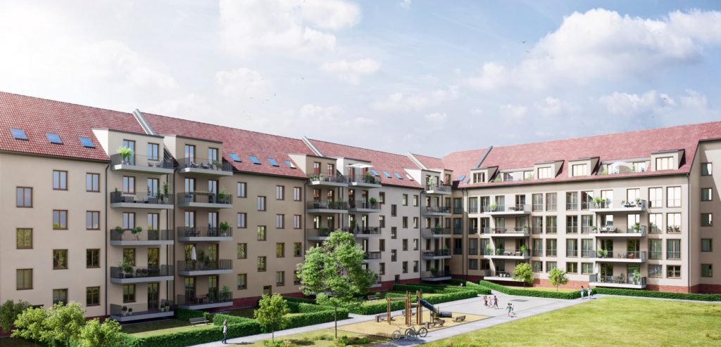 D17 pilot project in Plagwitz, Leipzig – this is what the first building made from EMC prefabricated components will look like (image may differ from final building)